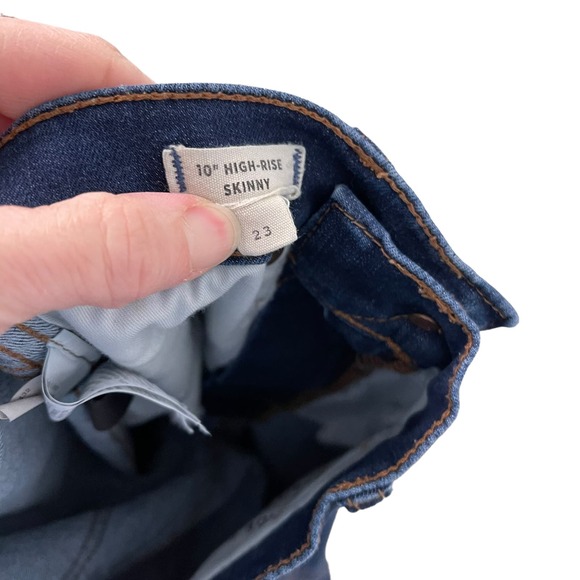 Women's Madewell dark denim 10" High Rise Skinny Leg - 23 - Picture 6 of 7